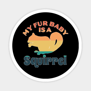 My Fur Baby Is A Squirrel Vintage Sunset Magnet